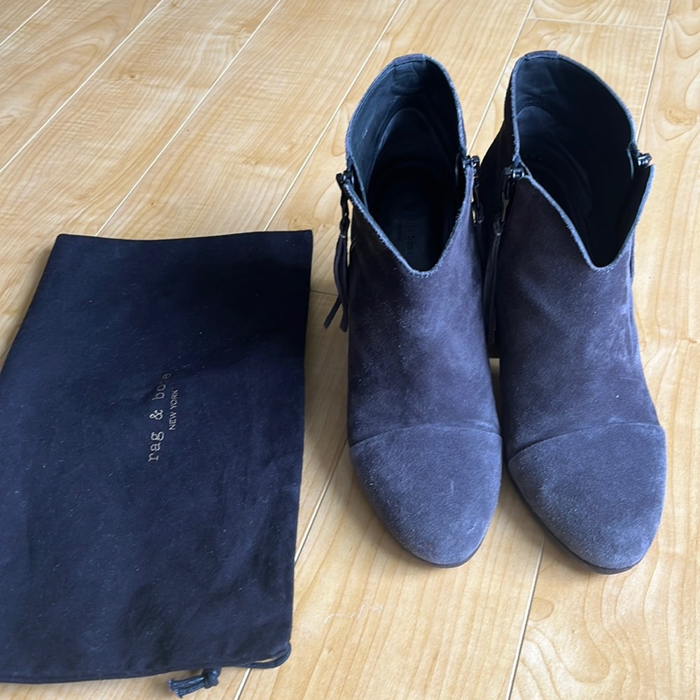 Rag & Bone Margot grey heeled booties size 38.5